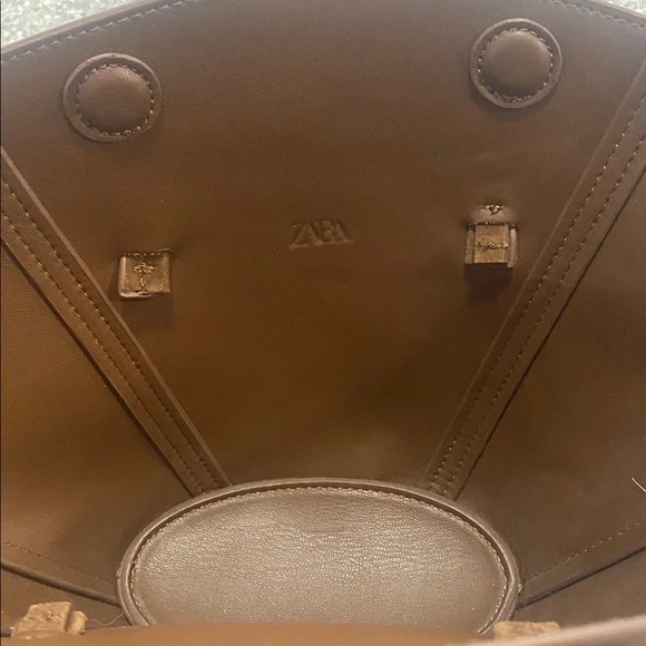 ZARA brown purse with adjustable detachable shoulder strap - Picture 3 of 7